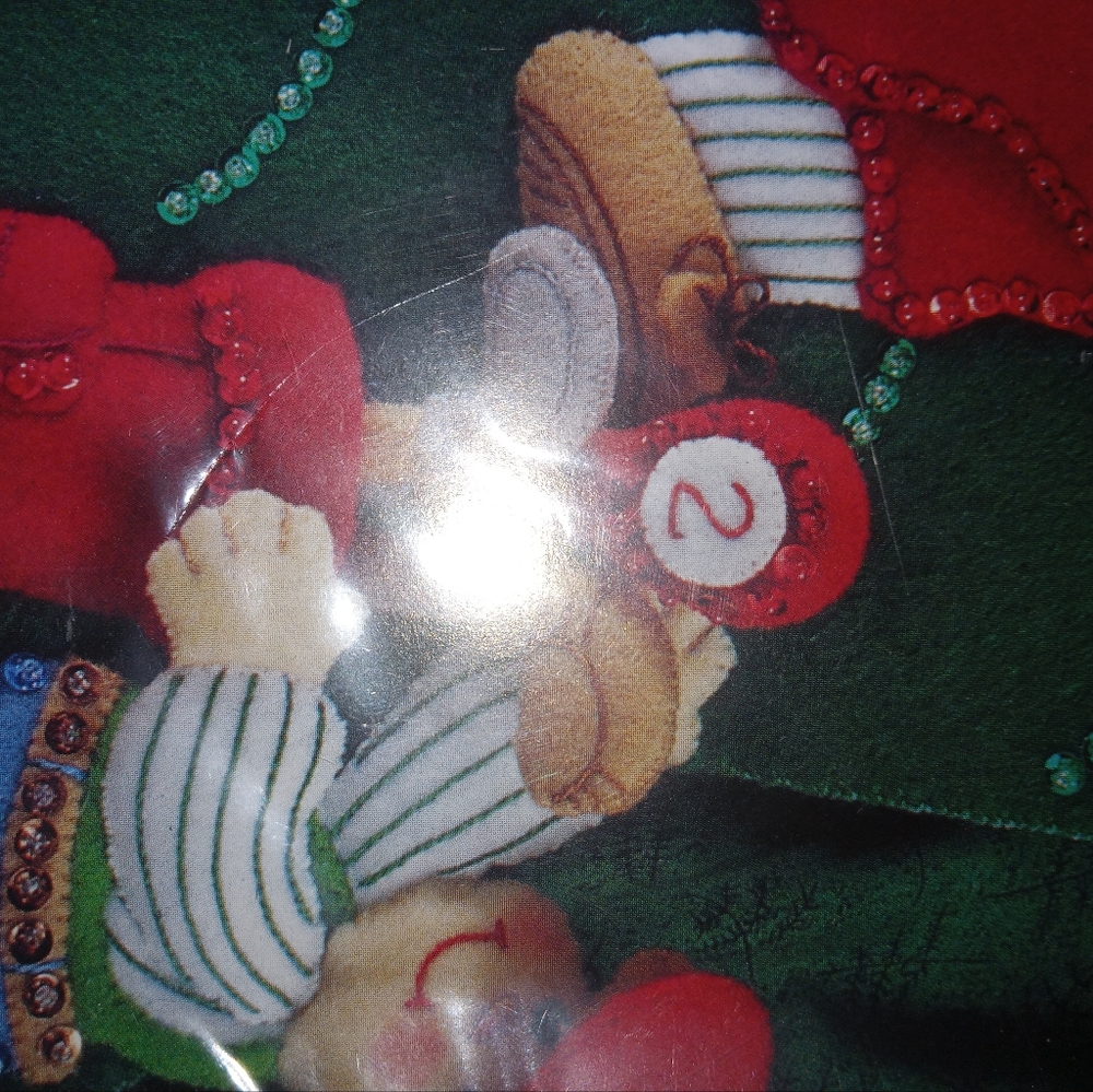 Vintage Brucilla Velt Applique Santa Playing Golf Sealed kit